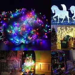 Супер яркий Сказочный Рождественский Декор 10 м 100 светодиодный прочный ландшафтный светильник Сказочный светильник Романтический