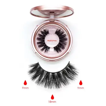 

Magnetic Eyelashes with 5 Magnet Natural Long Glue-free 3D Resuable Silk Fiber Hand-made Magnet Eyelashes False Lashes-Mykonos