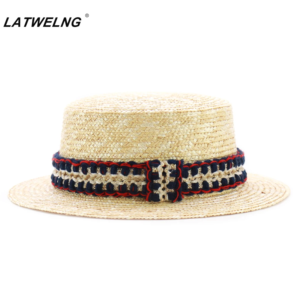 Новинка 2020 летняя Соломенная пляжная шляпа ручной работы для взрослых и детей