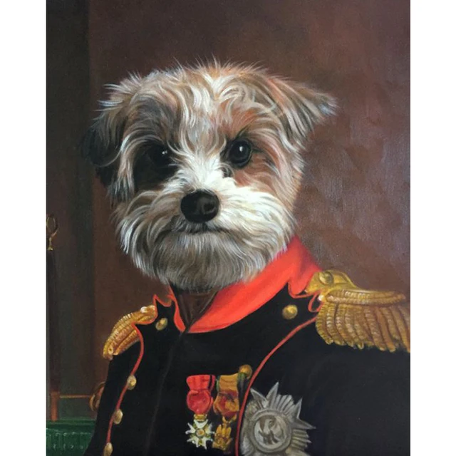 Vintage Dog Princess Pet Gentleman Cat Nordic Poster Animals Wall Art Canvas Painting Wall Pictures For Living Room Unframed F