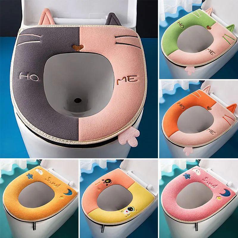 Cat Toilet Seat Cushion Toilet Seat Cover Cat Bathroom Seat Warmer