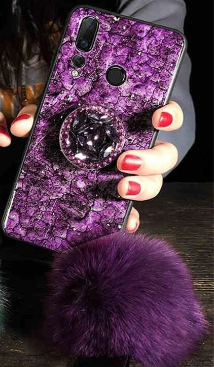 Purple barcket ball Мягкий силиконовый чехол для телефона huawei P Smart чехол милый 3D Ститч Кот Единорог задняя крышка для Honor 10 Lite Роскошный чехол - Цвет: Purple barcket ball