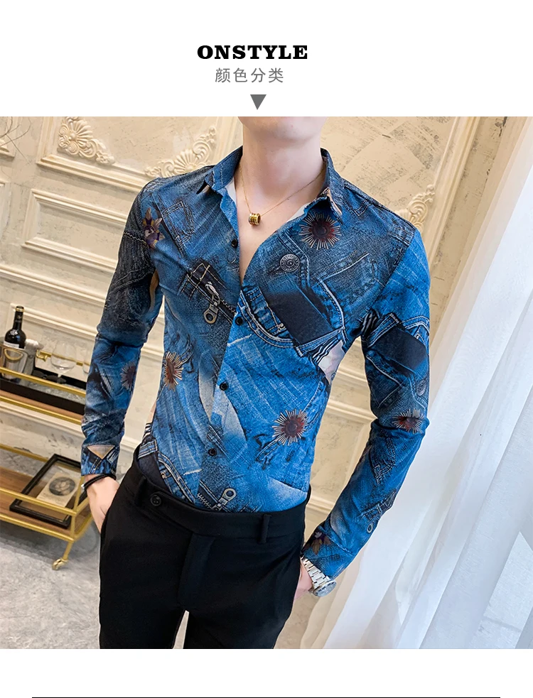 Camisas Fiesta, уличная Мужская рубашка, приталенная, для ночного клуба, вечерние, смокинг, 3XL, Camisa Hombre, мужская рубашка, мода, мужские рубашки