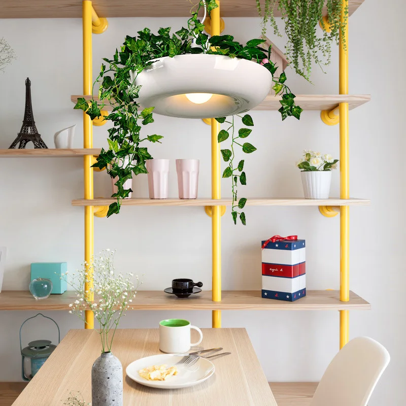 Скандинавское растение кулон огни DIY небо садовая Светодиодная лампа цветочный горшок Подвесная лампа столовая Ресторан освещение светильники домашний декор