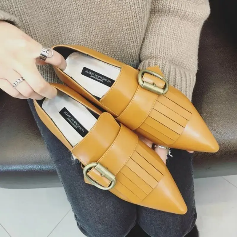 

2020 new Women Flats Retro Tassel Spring Shoes Women Casual Solid Summer Ballet Slip On Flats Loafers Shoes Woman Shoes J16-02