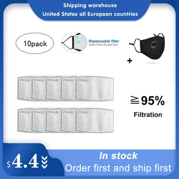 

200pcs/Lot PM2.5 mask Filter Paper Anti Haze Mouth Mask Anti Dust Mask Activated Carbon Filter Paper Send a Mask