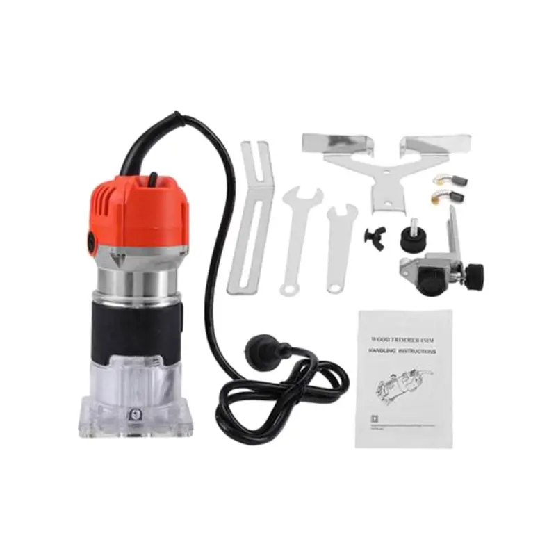 580W 30000rpm Woodworking Electric Trimmer Wood Milling Engraving Slotting Trimming Machine Hand Carving