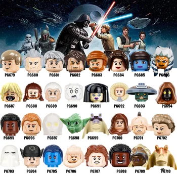 

Single Sale Building Blocks Wars Luke Skywalker Qui-Gon Jinn Death Star Robot Model Bricks Figures For Children Toys PG8028