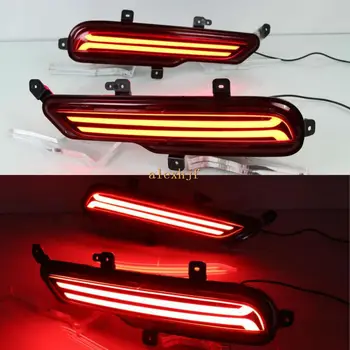 

July King LED Light Guide Rear Bumper Brake Lights Case for Buick Envision 2015+, Brake+Turn Signal+Night Running Warning Lights
