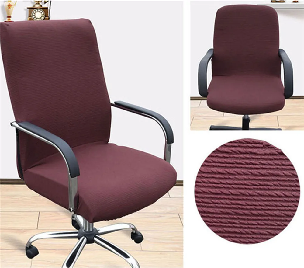 Stripe Elastic Office Computer Chair Cover Side Arm Chair Cover Recouvre Chaise Stretch Rotating Lift Chair Cover Without Chair