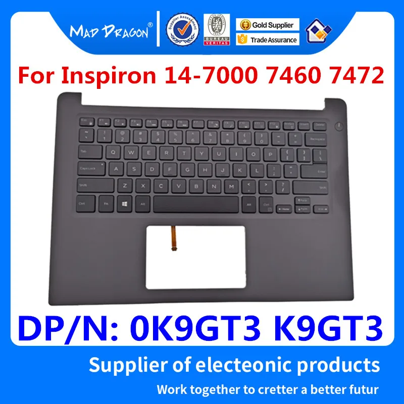 Бренд MAD DRAGON ноутбук новая клавиатура с подсветкой для Dell Inspiron 14 7000 7460 7472 BKA40 0K9GT3