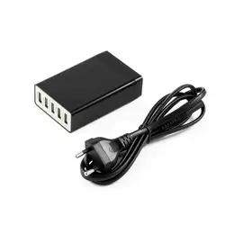 5V 8A 5 Порты USB Зарядное устройство с кабель для передачи данных, высока Скорость телефон Зарядное устройство настенный адаптер зарядного