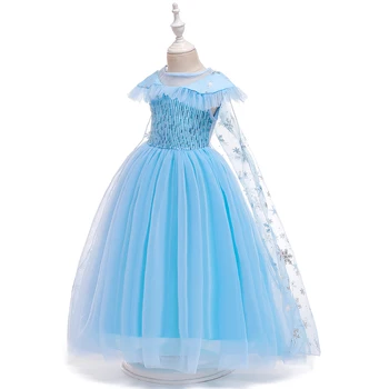 

2020 Star Cloak Girl Summer Dresses for Kids Long Halloween Christmas Cosplay Baby Girls Dress Birthday Princess Clothing BX1635