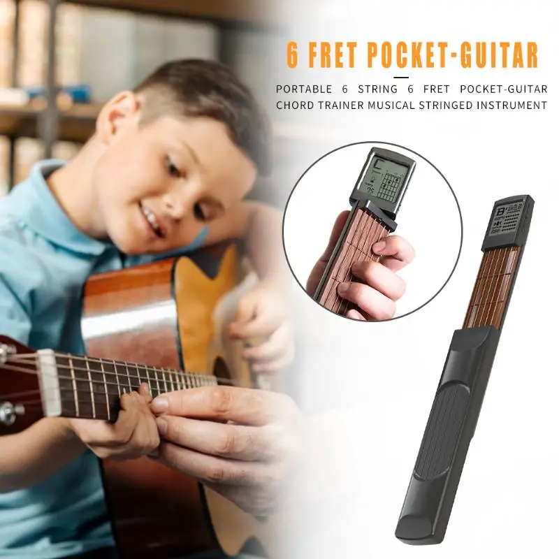 

SOLO Portable Pocket-Guitar Chord Trainer Guitar Practice Tool Musical Stringed Instrument Chord Trainer Tools for Beginner