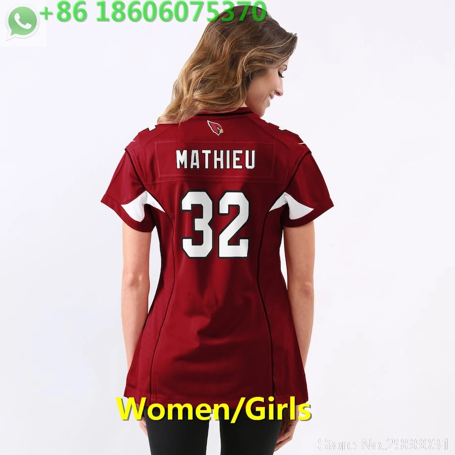 for women А+++ качество женщины 31 Давид Джонсон 32 Tyrann Mathieu Джерси Аризона - Цвет: for women