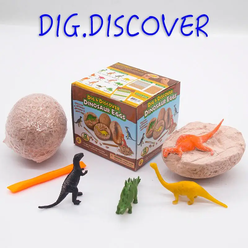 

1 Set DIY Dinosaur Egg Toys Novelty Digging Fossil Excavation Toys Kid Educational Learning Toy Best Gift For Children Wholesale