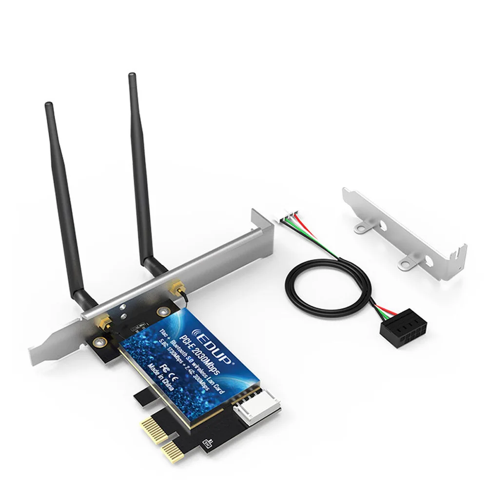 PCI Express Wifi адаптер высокоскоростной двухдиапазонный беспроводной Bluetooth универсальный настольный передатчик сетевая карта с антеннами