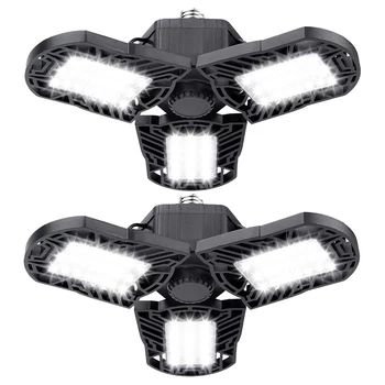

2Pcs Garage Lights LED Garage Lights High Bay Lights Deformable LED Folding Lights
