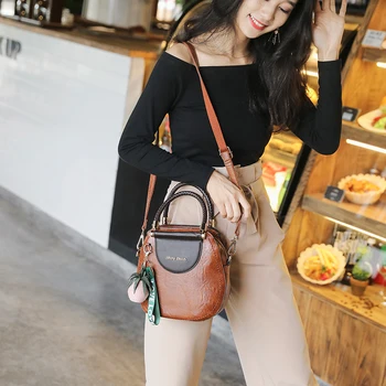 

oloey Women's Bag 2019 PU Leather Shoulder Bag Female Handbag Wild Fashion Messenger Bag Ladies European and American Small Bags