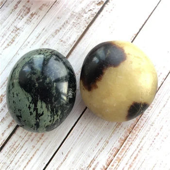 

2 pcs natural septarium palm stone and kambaba jaspers tumbled stone chakra healing spirit crystal gemstone worry stone