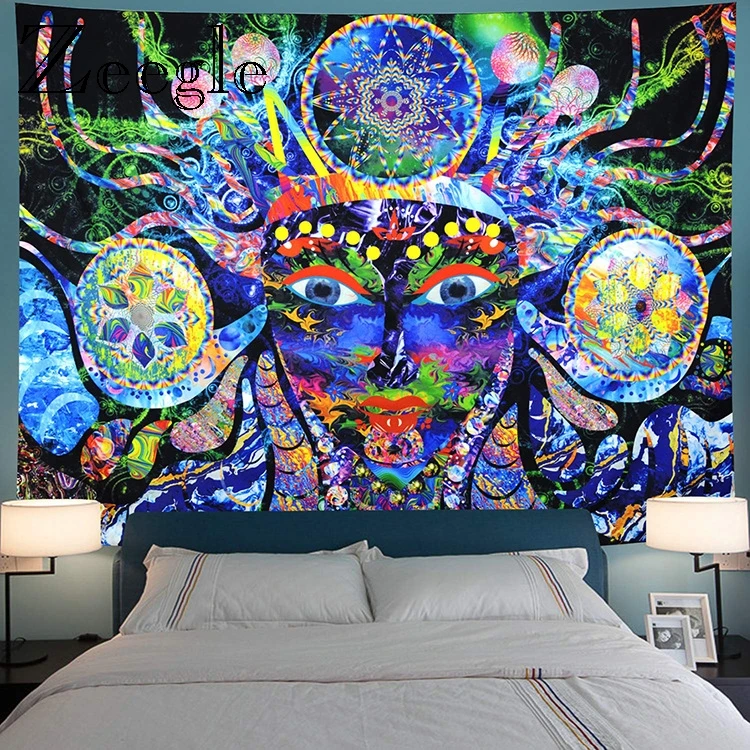 Zeegle Bohemian Mandala Wall Hanging Tapestry Beach Towel Blanket Fantasy Wall Hanging Tapestries Picnic Mat Travel Mattress