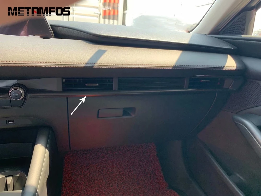 Для Mazda 3 M3 Axela углеродное волокно центр управления крышка литья отделка полосы украшения стикер интерьер автомобиля аксессуары
