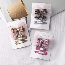 GG& Amp; Размер Детские аксессуары для волос головной убор бант кружева заколки набор BB клип взрыва клип корейский стиль аксессуары для волос