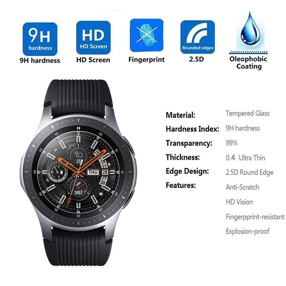 Стекло для samsung Galaxy Watch Active 2 44 мм 40 мм/46 мм/42 мм gear S3 Frontier/S2/Sport 3D HD полноэкранная защитная пленка Active2