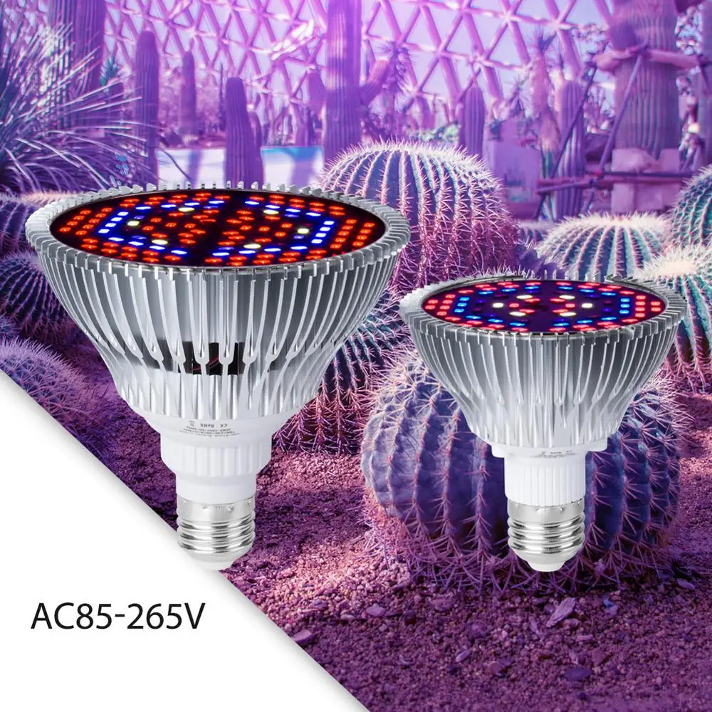 Phytolamp Led E27 гидропонный свет роста светодиодная лампочка для выращивания растений полный спектр Led 220 в УФ лампа 30 Вт 50 Вт 80 Вт растение рассады Fitolamp 110 В