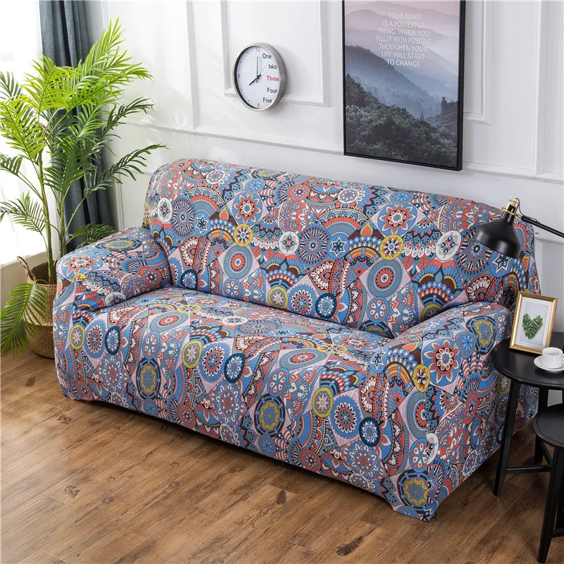 Геометрическое эластичное диванное покрывало с принтом Эластичный диван Чехлы для гостиной секционный диван один/два/три/Четыре местный - Цвет: Color 18