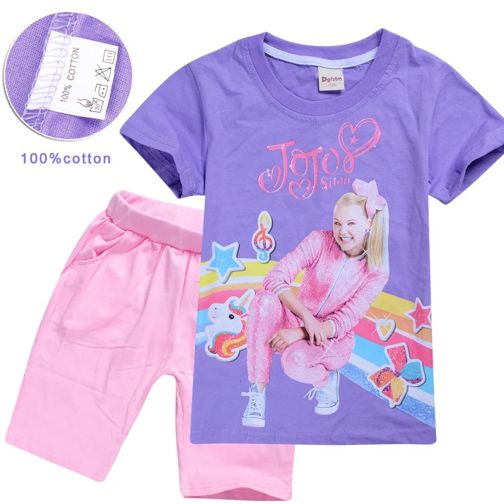 Children Clothing Baby Girls T Shirts Cotton Pants Jojo Siwa Sets Fashion Sport Suit For School Student Girl Tracksuit Chothes Clothing Sets Aliexpress