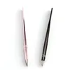 Hair Removal Tweezers Stainless Steel Eyebrow Tweezers Pink Slanted Black Tip Point Face Harmless Makeup Beauty Tool 2