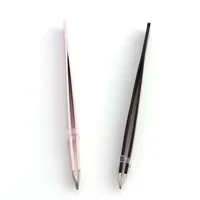 Hair Removal Tweezers Stainless Steel Eyebrow Tweezers Pink Slanted Black Tip Point Face Harmless Makeup Beauty Tool 2