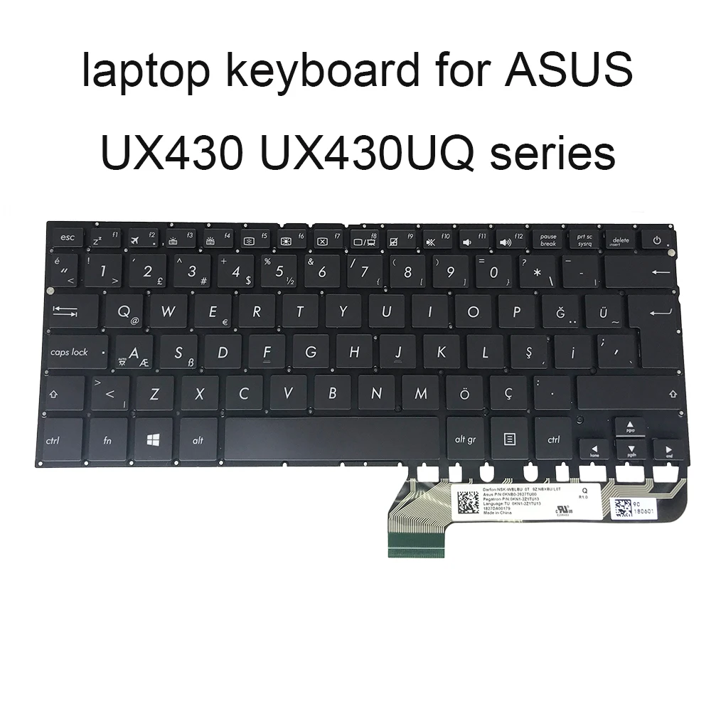 Сменные клавиатуры для ASUS ZenBook UX430UQ UX430UNR клавиатура с подсветкой TR Турция черный