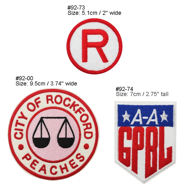 City of Rockford Peaches A-A Gpbl Embroidered Iron-on Badge Applique  Costume Cosplay