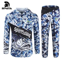 SPATA быстросохнущая одежда для ловли окуня с длинным рукавом камуфляжная дышащая с капюшоном Защита от УФ-лучей Солнцезащитная одежда рыболовные рубашки SPATA быстросохнущая одежда для ловли окуня с длинным рукавом камуфляжная дышащая с капюшоном Защита от УФ-лучей Солнцезащитная одежда рыболовные рубашки