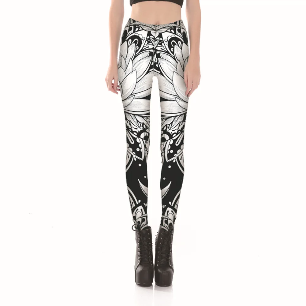

New Style Thin Black Pattern Digital Printing Fashion Sexy Leggings Tylgs-3905