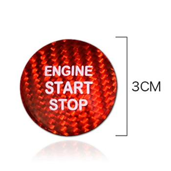 

Red Carbon Fiber For Toyota Corolla Camry Rav4 Engine One-button Start Switch Cover Trim Brand New And High Quality