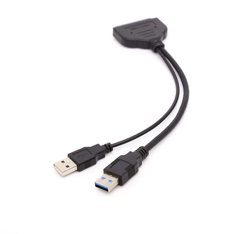 Двойной USB 3,0 SATA кабель 22 Pin Sata к USB адаптер до 5 Гбит/с Поддержка 2,5 дюймов внешний SSD HDD жесткий диск адаптер кабель