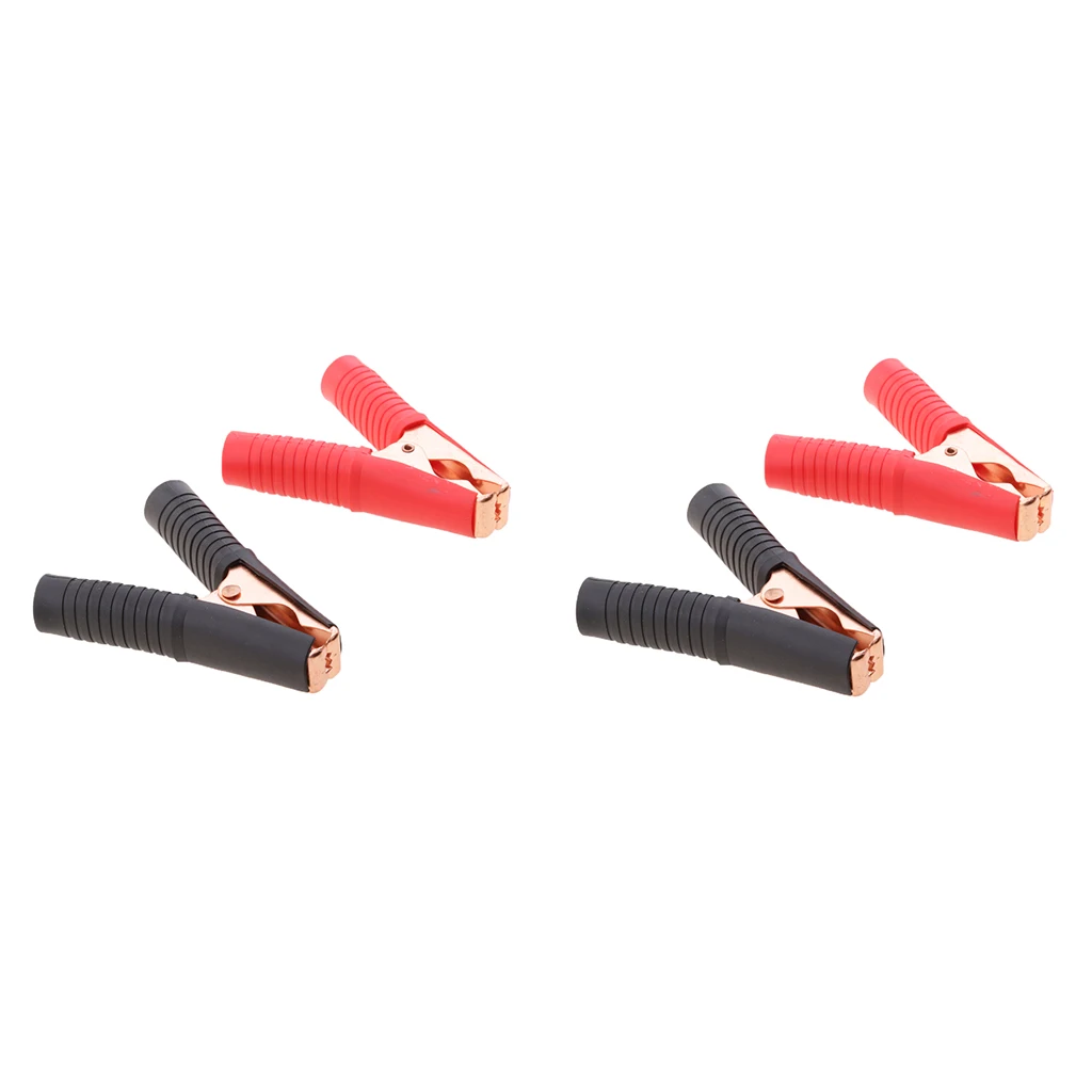 2 Pair Heavy Duty  Battery Alligator Clips Clamp Terminal Replacement Booster for Cars, Vehicles, Automobiles (100A)