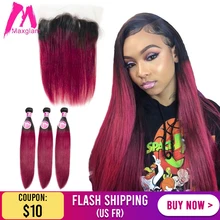 Cheap brazilian human hair extension straight 3 bundles with frontal ombre colored T1B 99j weave 30 inch for black women remy hd Cheap brazilian human hair extension straight 3 bundles with frontal ombre colored T1B 99j weave 30 inch for black women remy hd