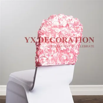 

Cheap Price 70x140cm Satin Chair Sash Tiw Bow Chair Cap Hood For Wedding Chair Cover Decoration