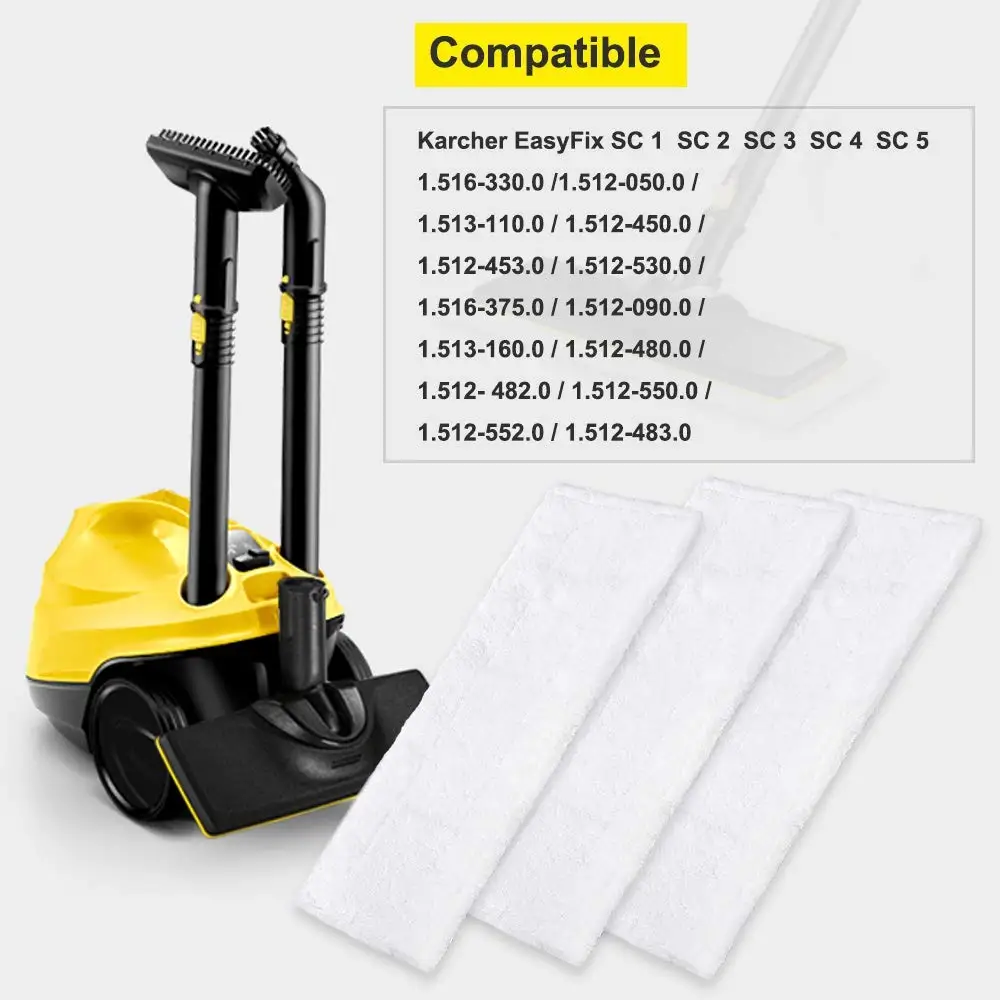 Microfibre mop Cloth Compatible with Karcher Steam Cleaner EasyFix SC 2, SC 3, SC 4, SC 5 Floor mop pads