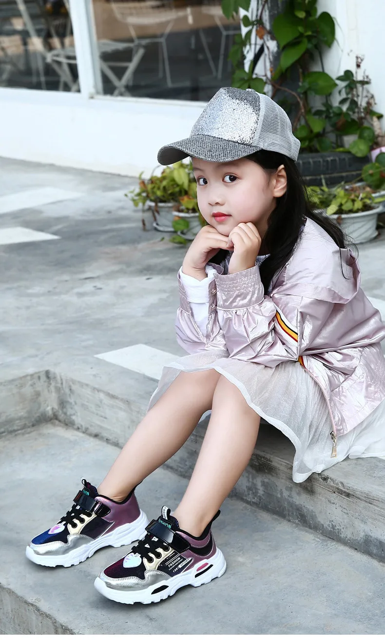 PINSEN 2019 Autumn Kids sneakers Girls Shoes Children's Sport Shoes Shining Light Casual Child Shoes For Girl chaussure enfant (15)