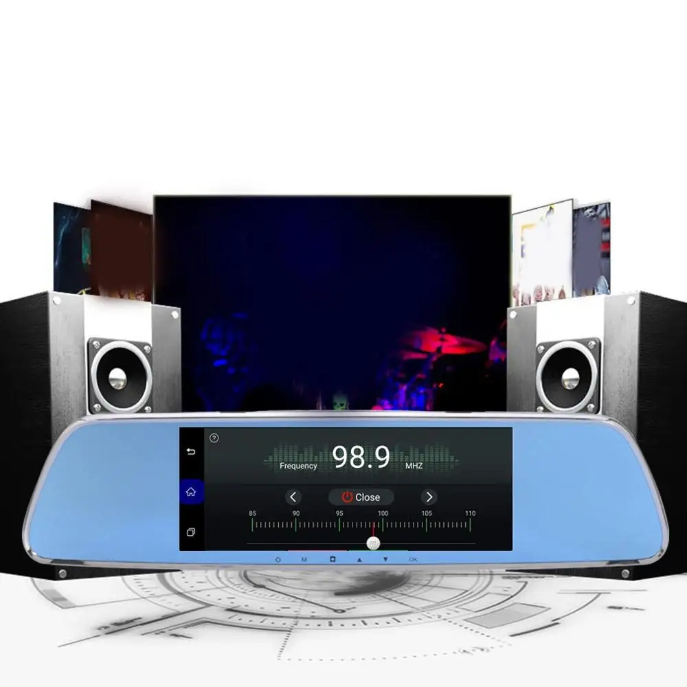 3G Streaming Media Wifi Driving Recorder 7 Inch Electronic Dog Smart Rearview Mirror Android Navigation Remote Monitoring