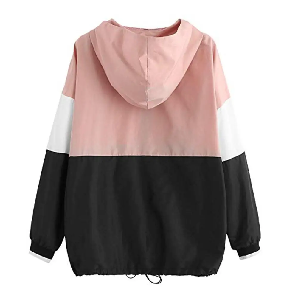 Jacket Modis Women Causal Coat Cut Sew Skinsuits Hooded Zip Up Pockets Jacket Coat Outdoor Running Sport Outwear Clothes