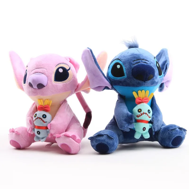 Disney Lilo Stitch Angel With Scrump Plush Toy 25CM Soft Plushie Backpack  Pillow Doll