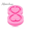 DY0530 Shiny Glossy Heart Infinity Keychain mold UV Resin Liquid Silicone Mould Craft For DIY Necklace Charms Making Jewelry ► Photo 3/6