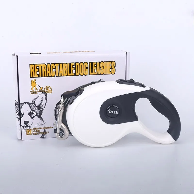 Tanie 5M Premium trwała ruletka dla dużego psa smycz dla zwierząt automatycznie zwijana smycz dla średnio duży pies Walking rozwijana smycz