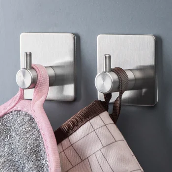 

Self Adhesive No Drilling No Trace Hanging Nails Heavy Duty Shelf Supporter Seamless Kitchen Wall Sticky Hook